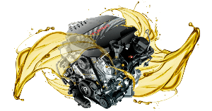 Happy Car Engine With Oil Change